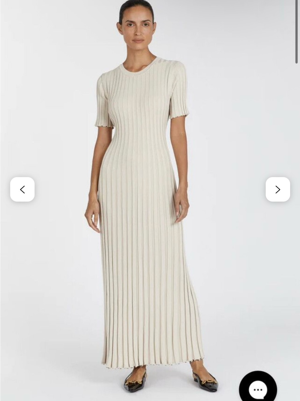 DISSH Ribbed Maxi Dress in Cream